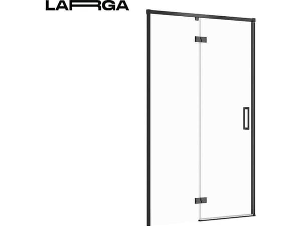 Cersanit S932-130 Hengslede dusjkabinedører Larga Sort 120x195 Venstre Glass // KNC.DRZ-LARGA-120X195-TR-L-CZ