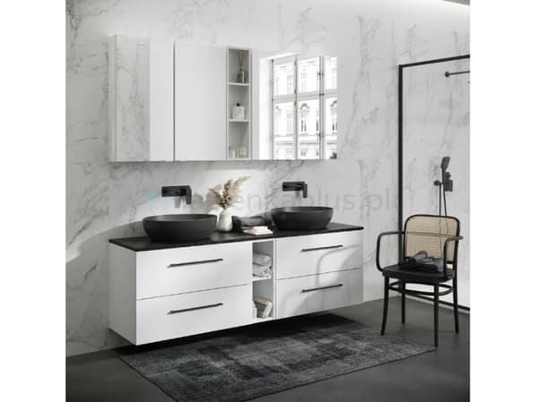 Cersanit S932-125 DUSJHUS HENGSLET DØR LARGA SORT 100X195 PR TRANS GLASS// KNC.DRZ-LARGA-100X195-TR-P-CZ