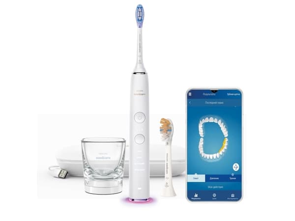 Philips DiamondClean Smart 9400 HX9917/88 Sonic-sähköhammasharja ja sovellus, Aikuinen, Sonic-hammasharja, Päivittäinen käyttö, Syväpuhdistus, Ienhoi