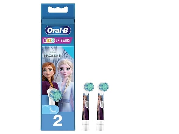Oral-B Frosne erstatningsbørstehoder Ekstra myke erstatnings elektriske tannbørstehoder for barn 2 stk.