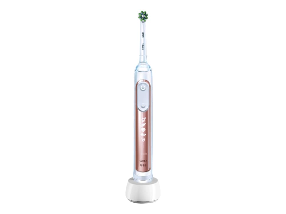 Oral-B Genius X 80354129 elektrisk tannbørste Voksen Oscillerende Tannbørste Rosa gull, Hvit