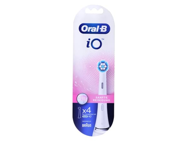 Oral-B iO Series Gentle Care Tannbørstehoveder - Hvit - 4-pakning
