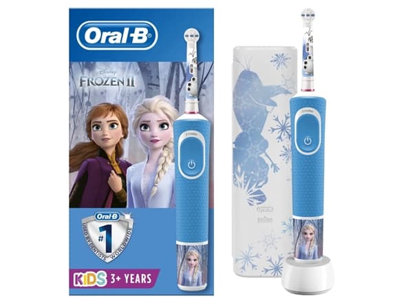 Oral-B Vitality D100, Barn, Känslig, Multifärg, 2 min, Extra mjuk, Blå, Vit