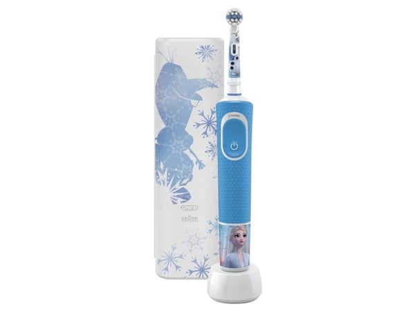 Oral-B Vitality D100, Barn, Känslig, Multifärg, 2 min, Extra mjuk, Blå, Vit