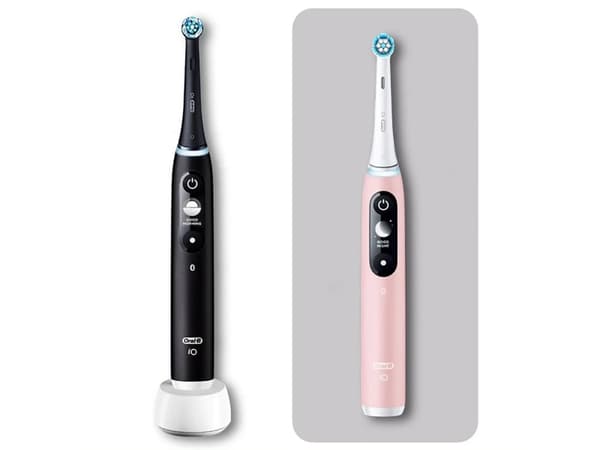 Oral-B iO 6, Vuxen, Roterande tandborste, Daglig vård, Gum omsorg, Känslig, Tandblekning, Svart, Rosa, 2 min, Rund