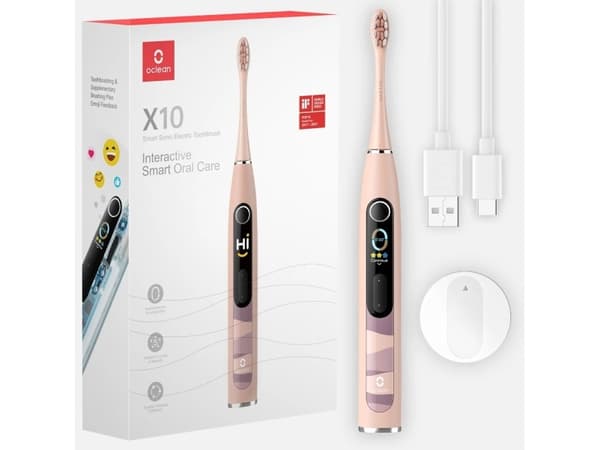 Oclean X10 sonisk tandbørste (rosa)