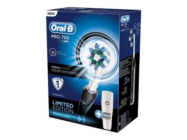 Oral-B Pro 1 750 Voksen Sort, Hvit