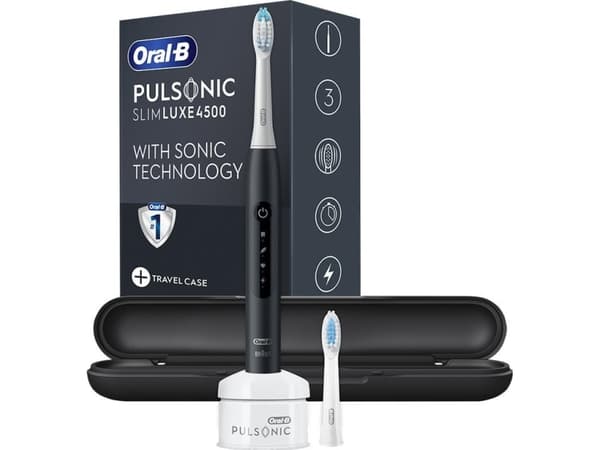 Oral-B Pulsonic Slim Luxe 4500 Travel Edition Sort sonisk tannbørste
