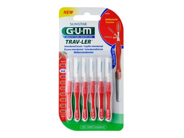 Sunstar Gum Trav ler Interdental Brush Iso1 1314 0 8mm 6 enheter