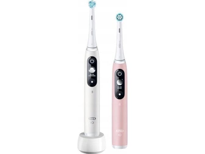 Oral-B iO Series 6 Duo magnetic brush, 2 pcs. White/Pink