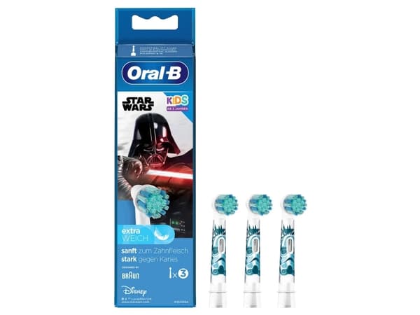 Oral-B Kids Star Wars, 3 stykker, Hvit, Ekstra myk, 3 år, Oral-B, Boks