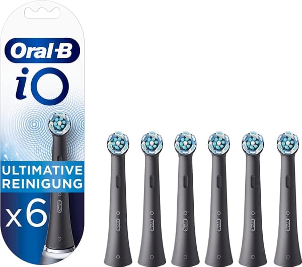 Oral-B iO Series Ultimate Clean - Svarta tandborsthuvuden - 6-pack
