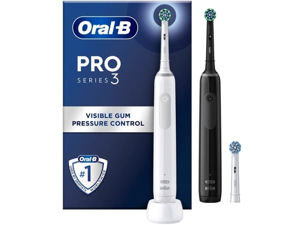Oral-B Pro 3 3900 elektrisk tannbørste - dobbeltpakke