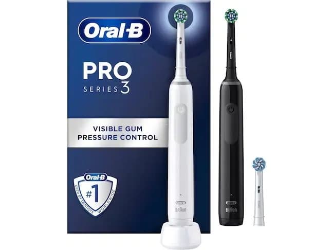 Braun Oral-B Pro 3 3900 Gift Edition, Electric Toothbrush (white/black, incl. 2nd handpiece)