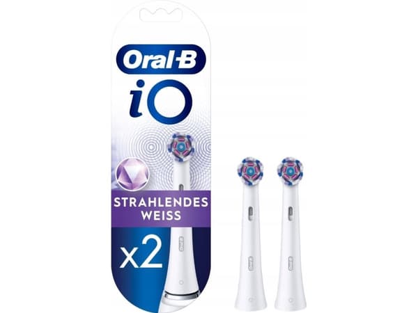 Oral-B iO -sarjan Radiant White -hammasharjaspäät - valkoinen - 2 kpl
