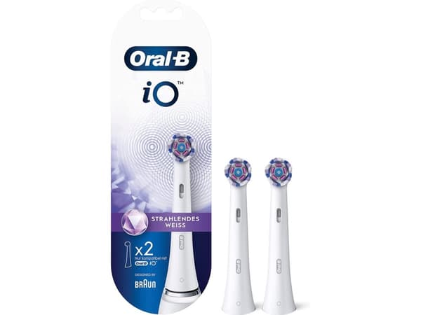 Oral-B iO -sarjan Radiant White -hammasharjaspäät - valkoinen - 2 kpl