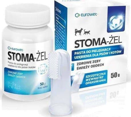 EUROWET EUROWET Stoma Gel + tannbørste hund/katt 50g