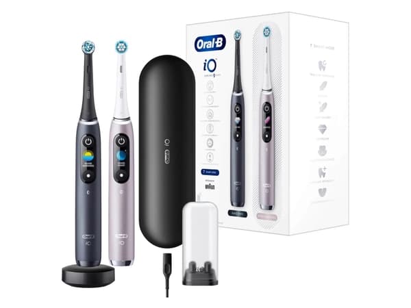 Oral-B iO 9, Vuxen, Roterande tandborste, Daglig vård, Gum omsorg, Intense, Känslig, Super sensitive, Tongue care, Tandblekning, Svart, Rosa, 2 min,