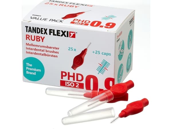 Tandex Tandex (25 st) Flexi Super Fine Ruby (röd) tandborstar)
