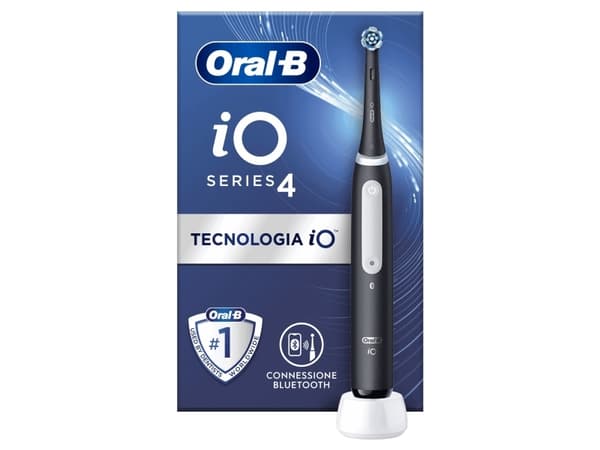 Oral-B iO Series 4 , Vuxen, Vibrerande tandborste, Daglig vård, Super sensitive, Känslig, Tandblekning, Svart, 2 min, Matte Black