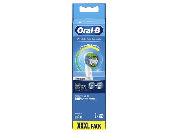 Oral-B Precision Clean CleanMaximiser - Utskiftningsbørstehode - for tannbørste - hvit (en pakke 10) - for ProfessionalCare 550 Precision Clean, 600