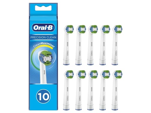 Oral-B Precision Clean CleanMaximiser - Utskiftningsbørstehode - for tannbørste - hvit (en pakke 10) - for ProfessionalCare 550 Precision Clean, 600