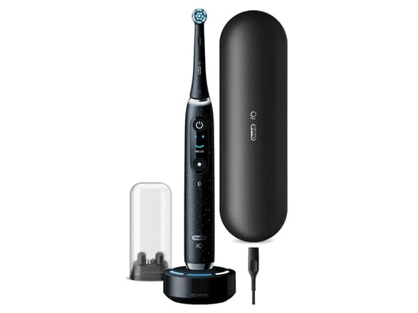 ORAL-B iO-sarja 10 Cosmic Black sähköinen tandbørste + iO Sense-oppaat Lajittelu