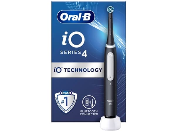 Oral-B iO Series 4 , Vuxen, Vibrerande tandborste, Daglig vård, Super sensitive, Känslig, Tandblekning, Svart, 2 min, Matte Black
