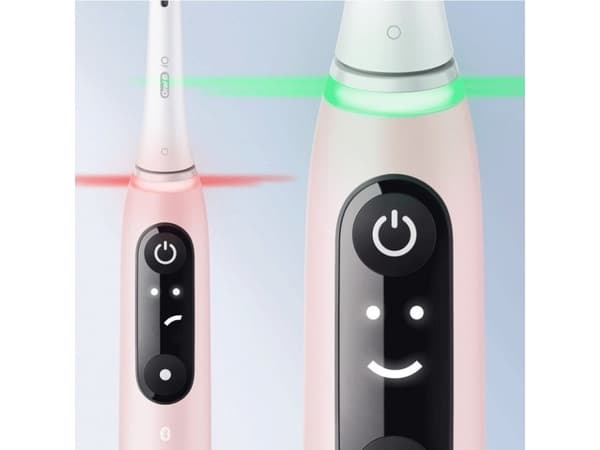 Oral-B iO Series 6 elektrisk tannbørste, dobbel pakke, svart/rosa