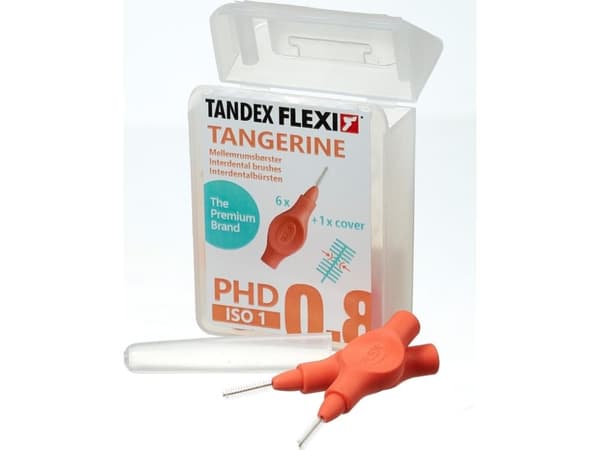 Tandex Tandex (6 stk.) Flexi UltraFine Tangarine tannbørster (oransje)
