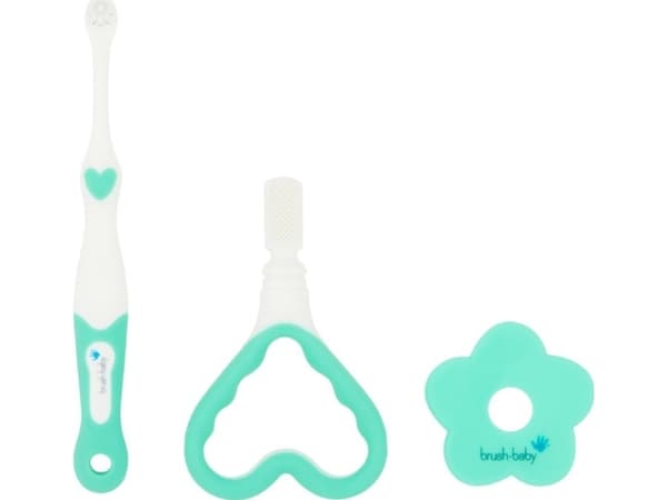 Brushbaby BRUSHBABY Teether + BRUSH 0-18 måneder