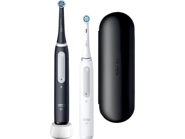 Oral-B magnetisk tandbørste iO Series 4 Duo 2 stk. mat sort/halvhvid