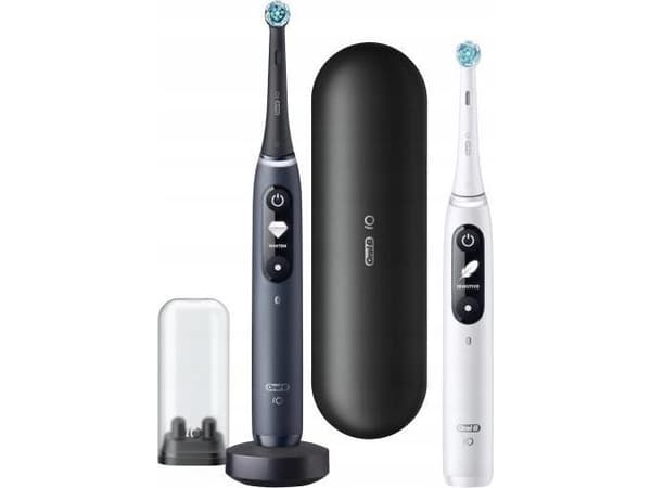 Oral-B iO Series 7 Duo Sort Hvid Elektrisk tandbørste