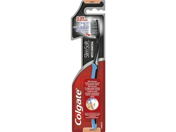 Slim Soft Charcoal activated carbon toothbrush