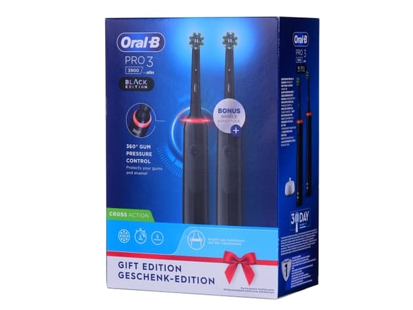Oral-B Pro 3 3900 Elektrisk Tannbørste - Dobbeltpakke