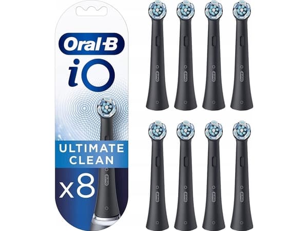 Oral-B iO Series Ultimate Clean Tandborsthuvuden - Svart - 8-pack
