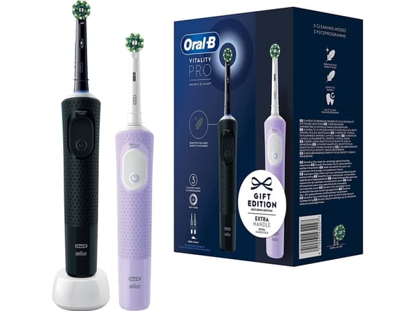 Oral-B Vitality Pro D103 Duo Elektriska tandborstar - Svart & Violett