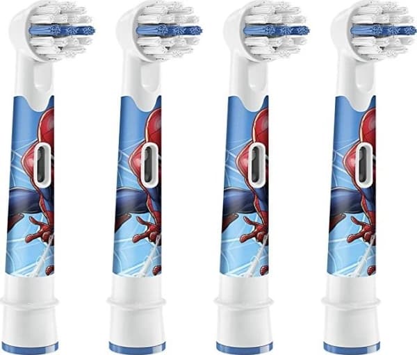 Oral-B Kids Pro Kids3+, 4 styck, Multifärg, Vit, Spider-Man, 3 År, Blåsa