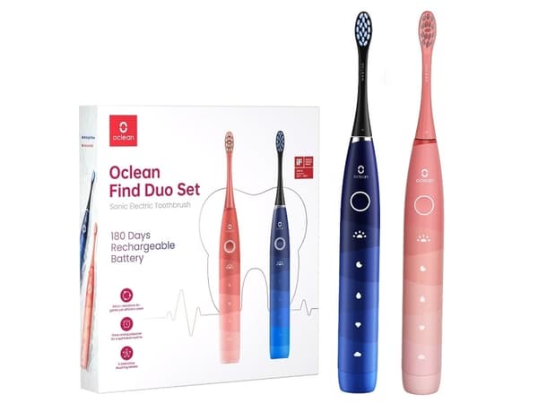Oclean Find Duo äänihammasharjasetti (punainen/sininen)