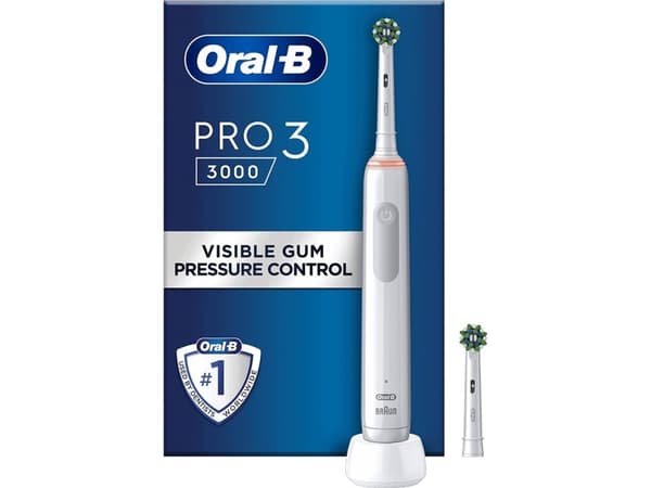 Oral-B PRO 3 3000 Cross Action White Edition Tandbørste Hvid