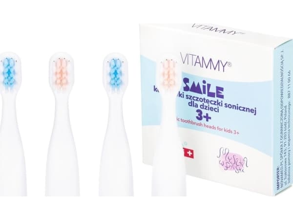 Vitammy tip Hoder for VITAMMY SMILE MiniMini+ 4 stk Sonic tannbørstehoder for barn 3+