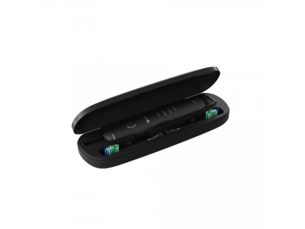 TrueLife SonicBrush Compact Duo, Aikuinen, Värisevä hammasharja, Hieronta, Herkkä, Valkaisu, Musta, Valkoinen, 3500 liikettä minuutissa, Pyöreä