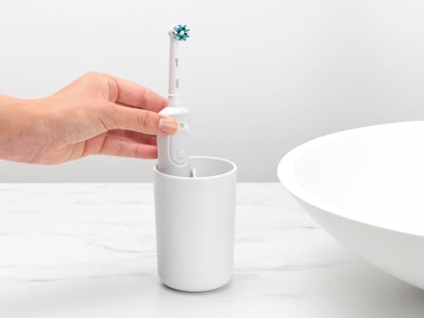 Brabantia 280306, Fristående tandborsthållare, Vit, Sink, Bord, 76 mm, 76 mm, 110 mm