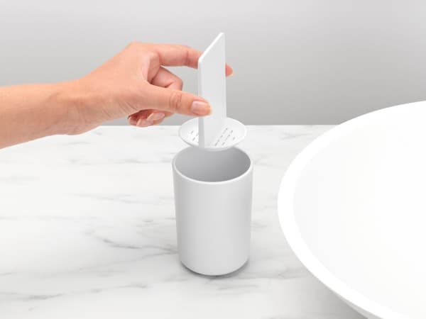 Brabantia 280306, Fristående tandborsthållare, Vit, Sink, Bord, 76 mm, 76 mm, 110 mm