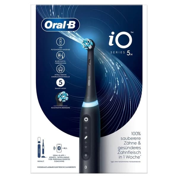 Oral-B iO Series 5 elektrisk tannbørste - Matt svart