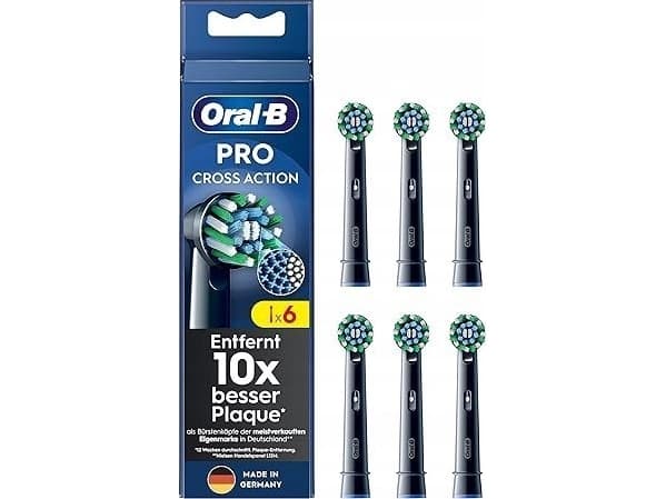 Oral-B børstehoder svarte ProCrossAction CleanMaximizer6er (860229)