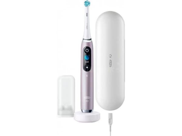 Oral-B iO Series 9N, Voksen, Vibrerende tannbørste, Daglig stell, Grundig rens, Gum omsorg, Sensitiv / Myk, Whitening, Rosa, 2 min, Rund