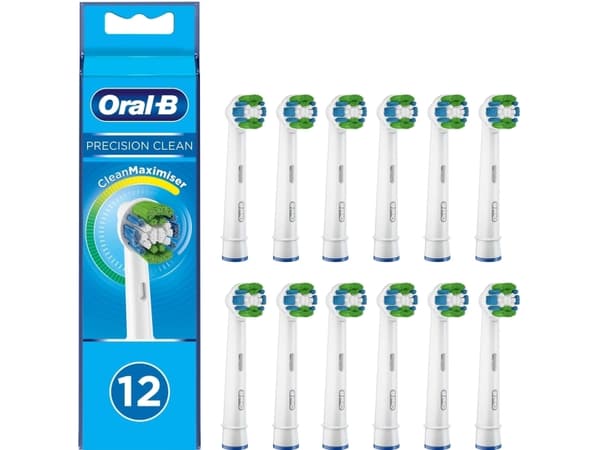 Oral-B Precision Clean CleanMaximiser - Utskiftningsbørstehode - for tannbørste - hvit (en pakke 12) - for ProfessionalCare 550 Precision Clean, 600