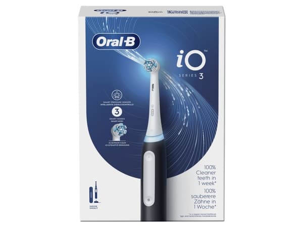 Oral-B 8006540731536, Vuxen, Roterande och oscillerande tandborste, Daglig vård, Känslig, Tandblekning, Svart, Vit, 2 min, Svart