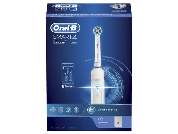 Oral-B 80314195 Elektrisk tandborste för vuxna Roterande-vibrerande tandborste Vit (S4200WH)